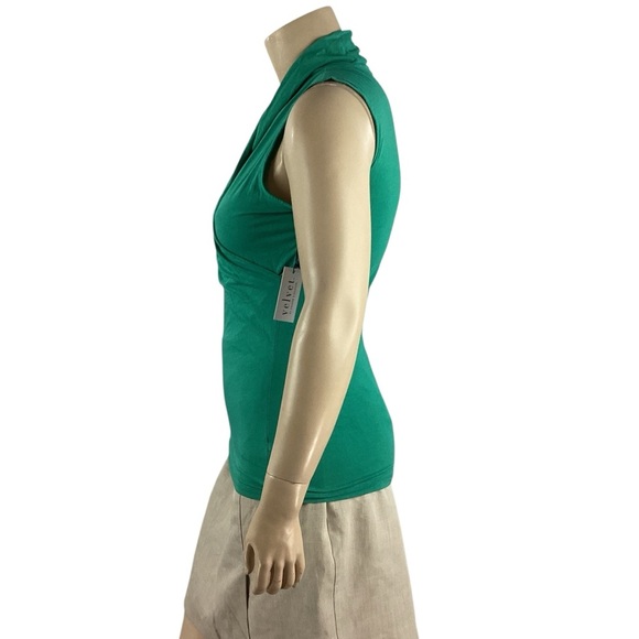Velvet by Graham & Spencer Adelise Wrap Tank Top Green Tile XL - Picture 4 of 7